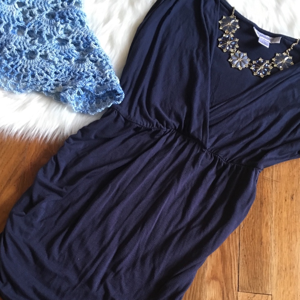 Navy Blue Motherhood Maternity Blouse